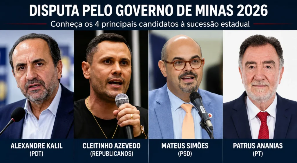 Pesquisa aponta Cleitinho na liderança para o Governo de Minas; cenário sem o senador indica empate técnico entre Kalil e Patrus